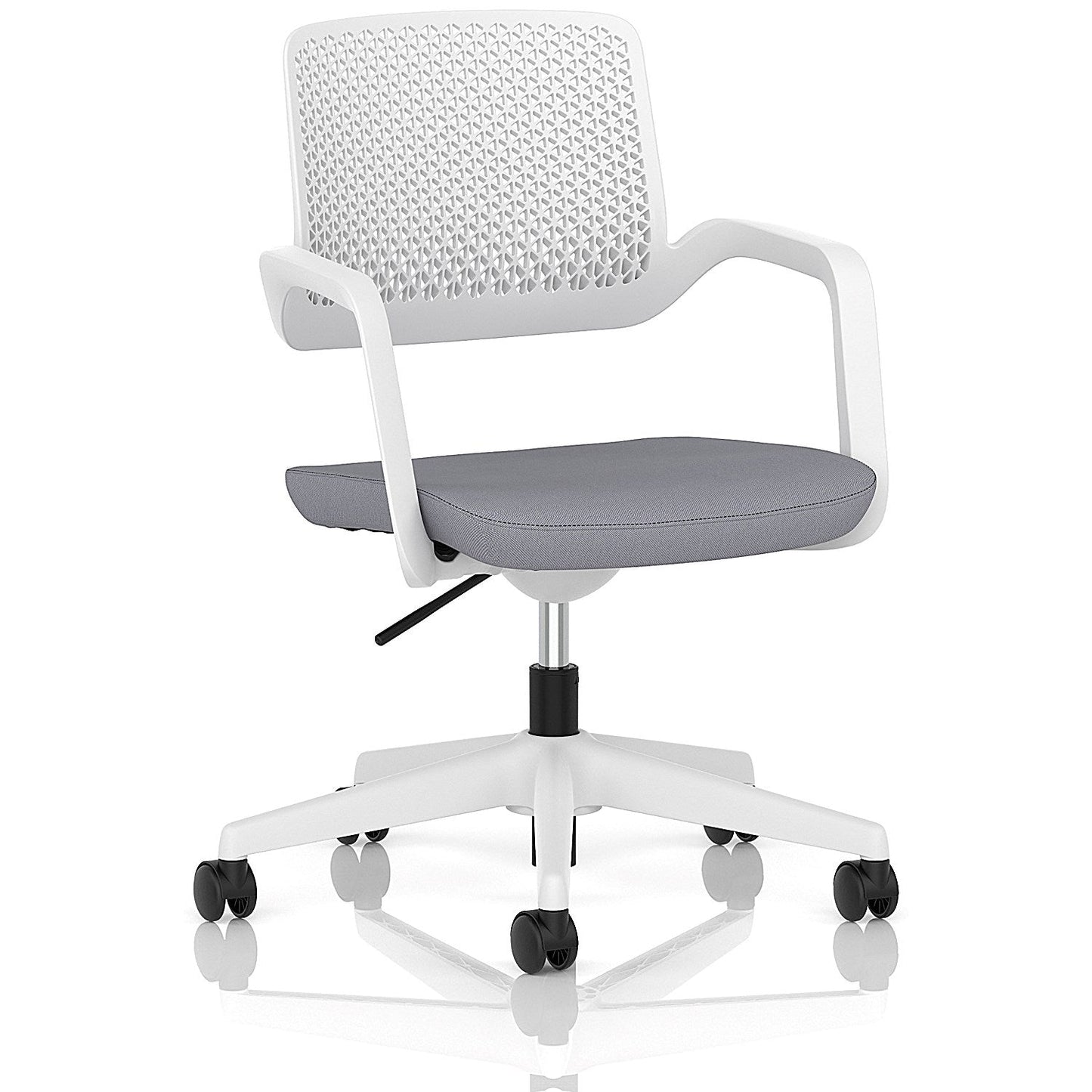 Cosmo Task Operator Chair White Frame Bespoke Colour Seat Quest Shell Easy2Order : KCUP4762