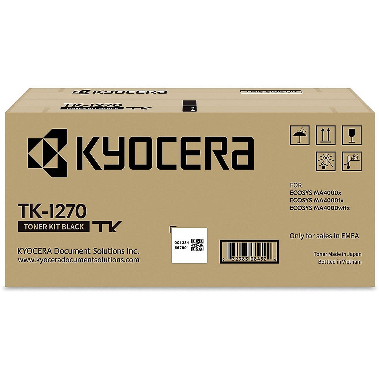 Kyocera TK-1270 Toner Cartridge Black 1T0C140NL0 Easy2Order : KE08452