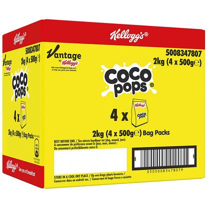 Kellogg's Coco Pops Bag, 500g, Pack of 4