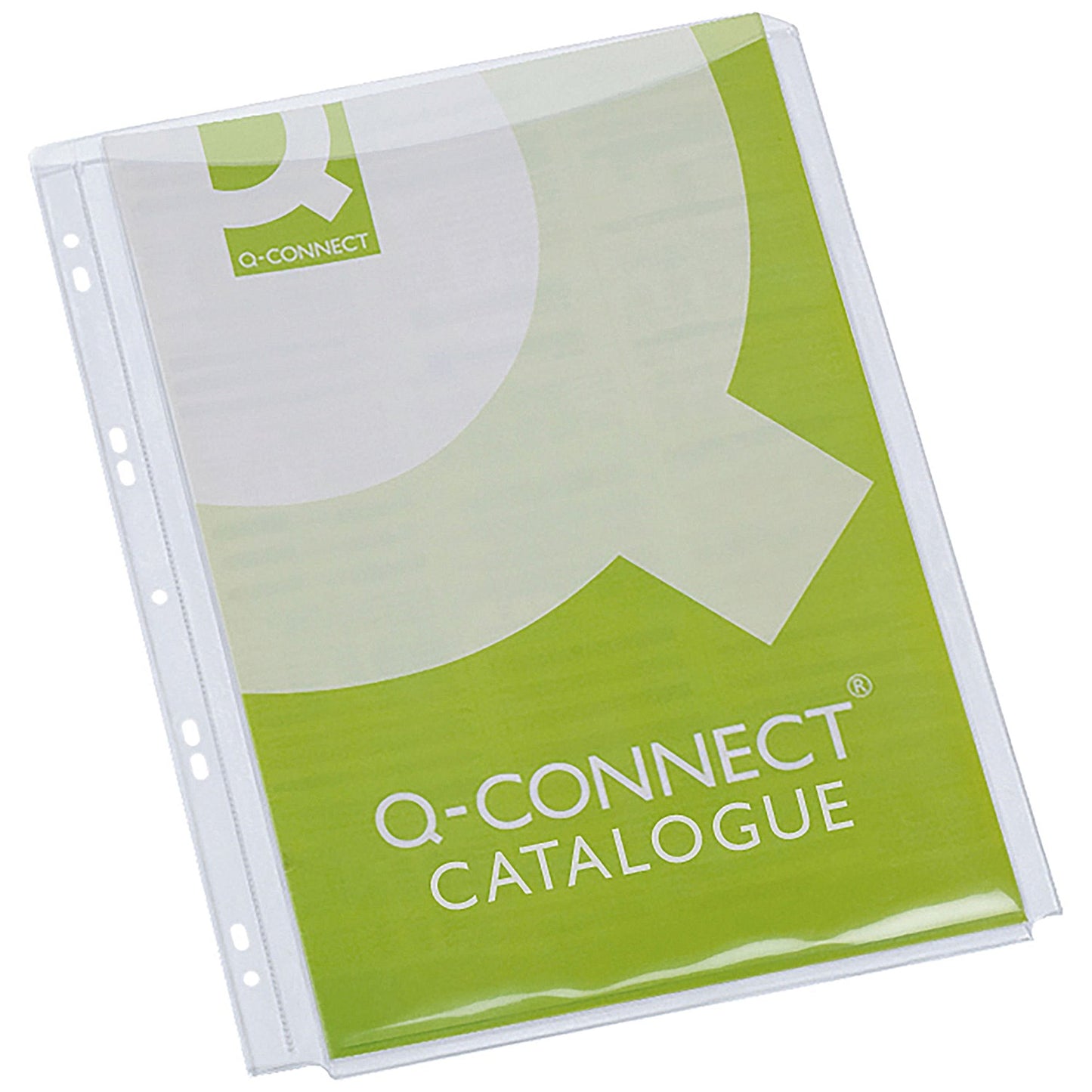 Q-Connect A4 Full Cover Expanding Punched Pockets, 180 Micron, Top Opening, Pack of 5