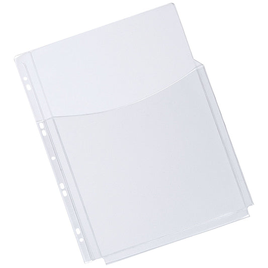 Q-Connect A4 3/4 Cover Expanding Punched Pockets, 180 Micron, Top Opening, Pack of 5
