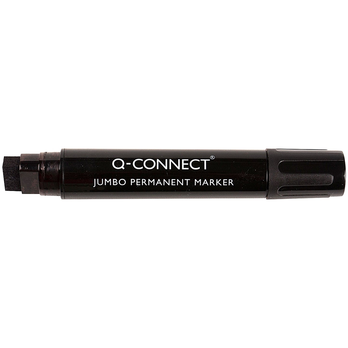Q-Connect Jumbo Permanent Marker Pen Chisel Tip Black (Pack of 10)