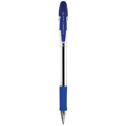 Q-Connect Delta Ballpoint Pen, Blue, Pack of 12