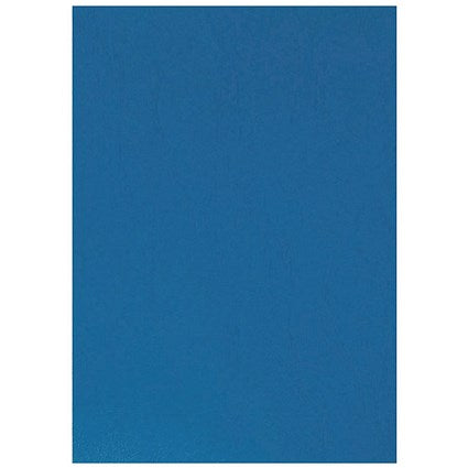 Q-Connect Binding Comb Covers, Leathergrain, Blue, A4, Pack of 100