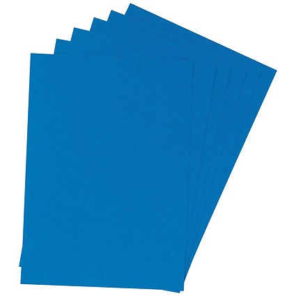 Q-Connect Binding Comb Covers, Leathergrain, Blue, A4, Pack of 100