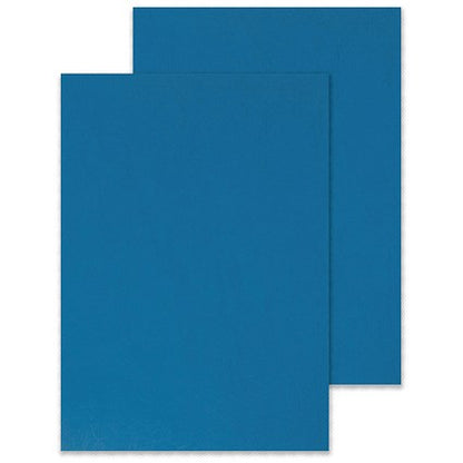 Q-Connect Binding Comb Covers, Leathergrain, Blue, A4, Pack of 100