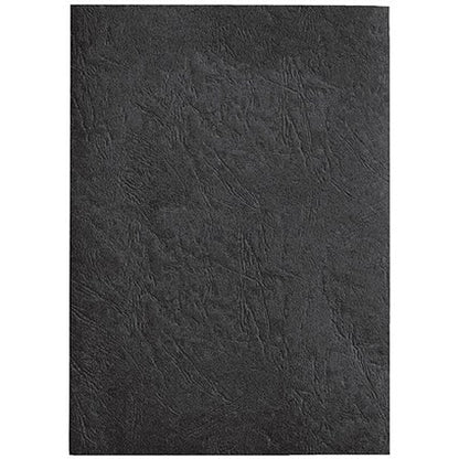 Q-Connect Binding Comb Covers, Leathergrain, Black, A4, Pack of 100