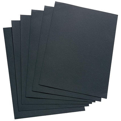 Q-Connect Binding Comb Covers, Leathergrain, Black, A4, Pack of 100