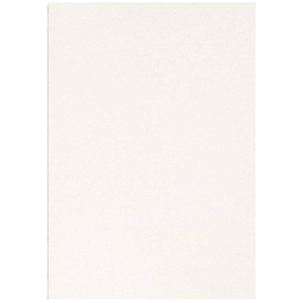 Q-Connect Binding Comb Covers, Leathergrain, White, A4, Pack of 100