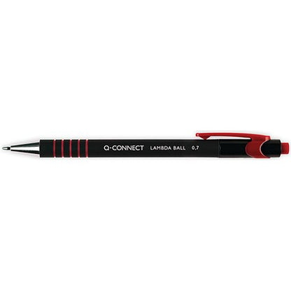 Q-Connect Lamda Ballpoint Pen, Red, Pack of 12