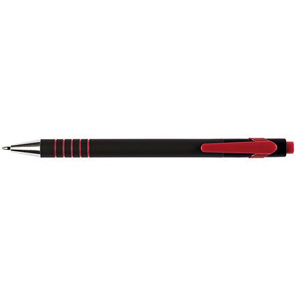 Q-Connect Lamda Ballpoint Pen, Red, Pack of 12