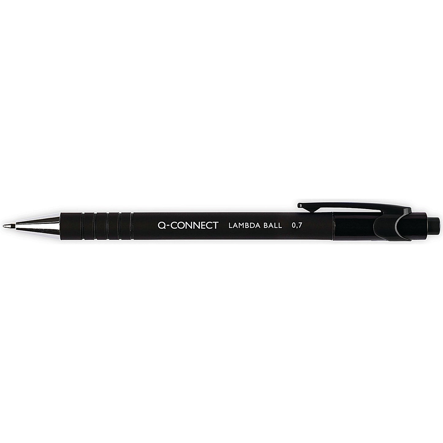 Q-Connect Lamda Ballpoint Pen, Black, Pack of 12
