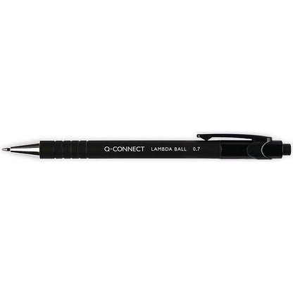 Q-Connect Lamda Ballpoint Pen, Black, Pack of 12