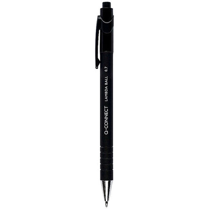 Q-Connect Lamda Ballpoint Pen, Black, Pack of 12