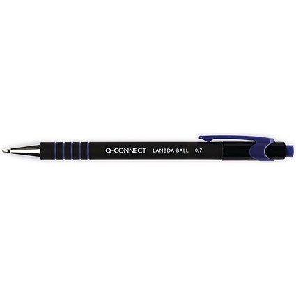 Q-Connect Lamda Ballpoint Pen, Blue, Pack of 12