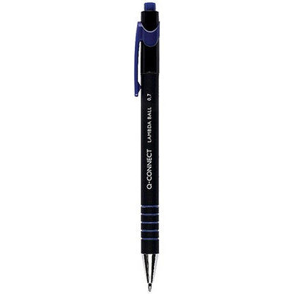 Q-Connect Lamda Ballpoint Pen, Blue, Pack of 12
