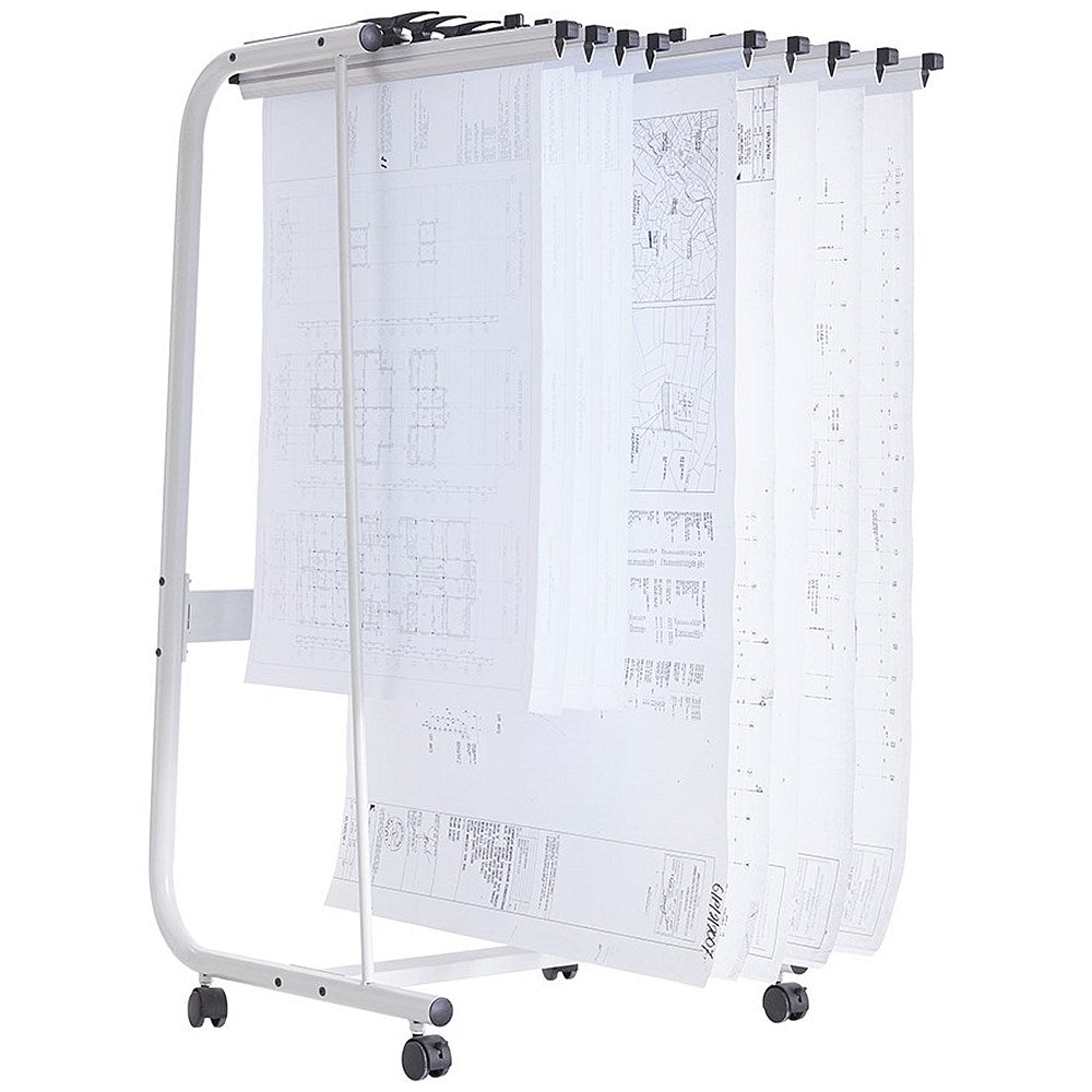 Q-Connect Mobile Plan Storage Trolley, Large, Up to A0