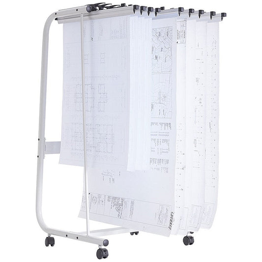 Q-Connect Mobile Plan Storage Trolley, Large, Up to A0