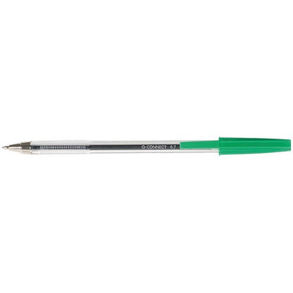 Q-Connect Ballpoint Pen, Green, Pack of 50
