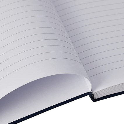 Q-Connect Casebound Manuscript Book, A6, Ruled, Blue, 192 Pages