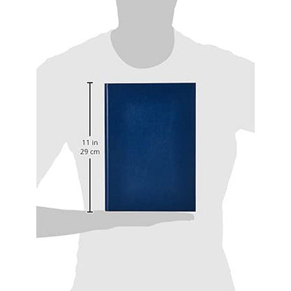 Q-Connect Casebound Manuscript Book, A4, Ruled & Indexed A-Z, 192 Pages, Blue