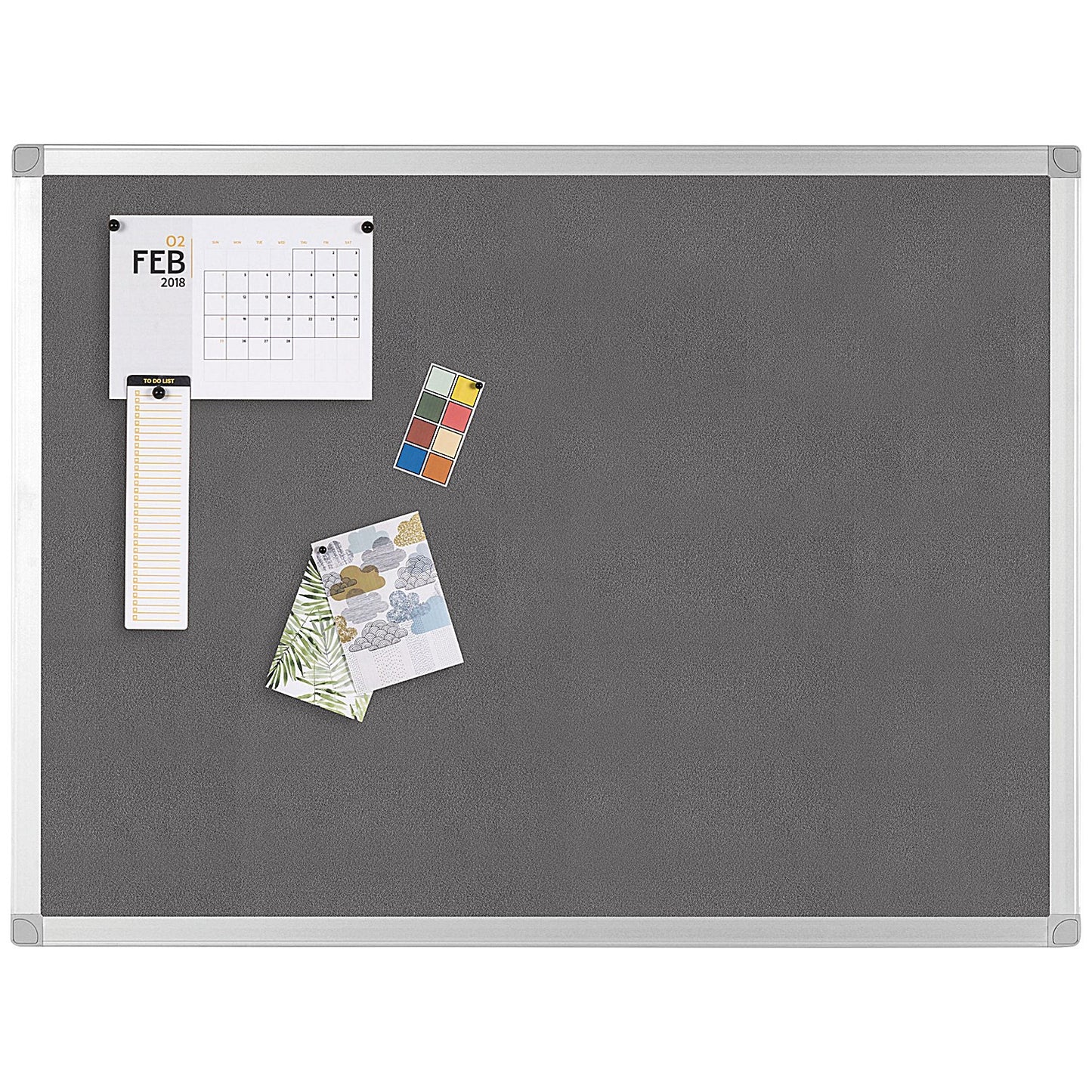 Q-Connect Noticeboard, Aluminium Trim, W1800xH1200mm, Grey