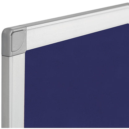 Q-Connect Noticeboard, Aluminium Trim, W1800xH1200mm, Blue