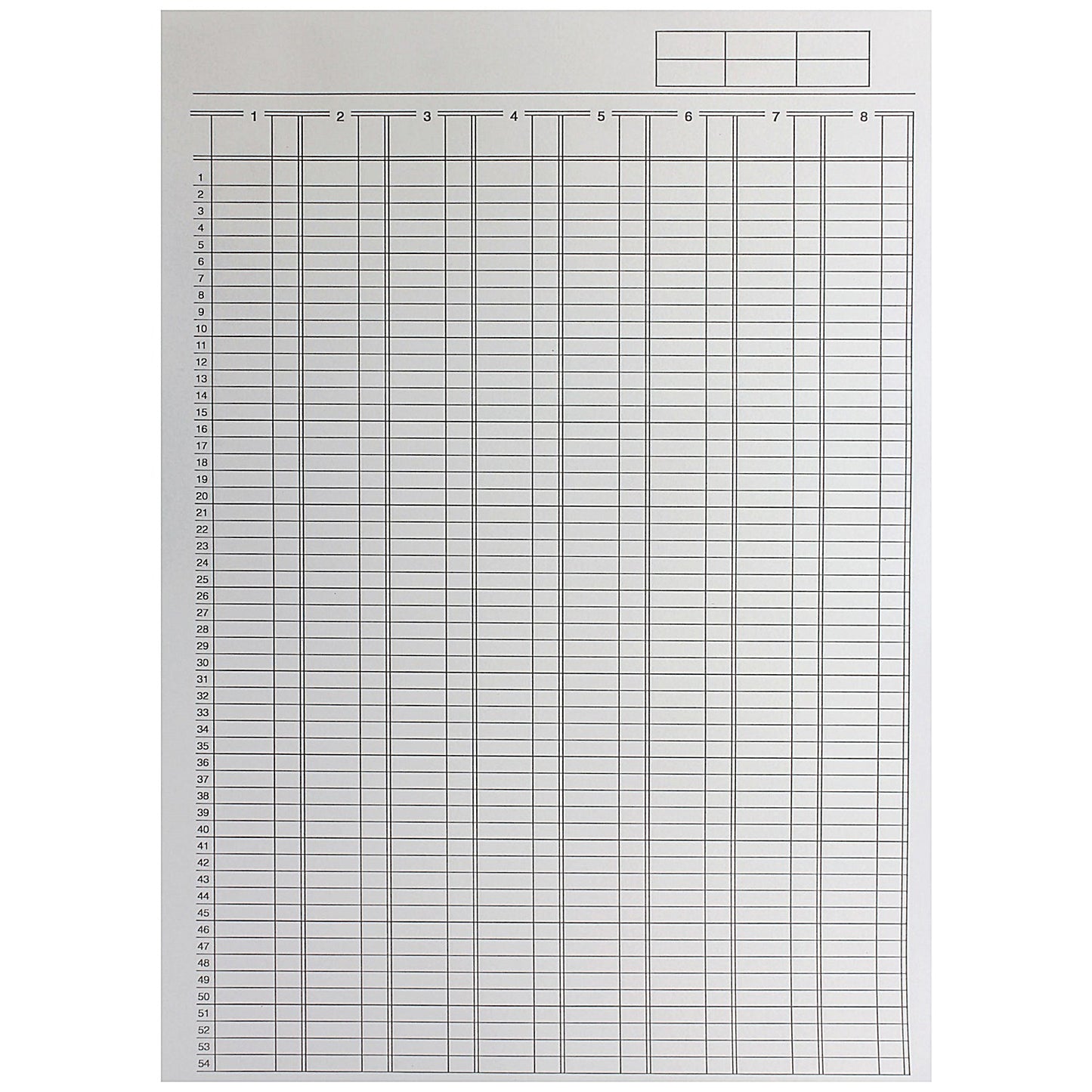 Q-Connect Analysis Pad, A4, 8 Columns