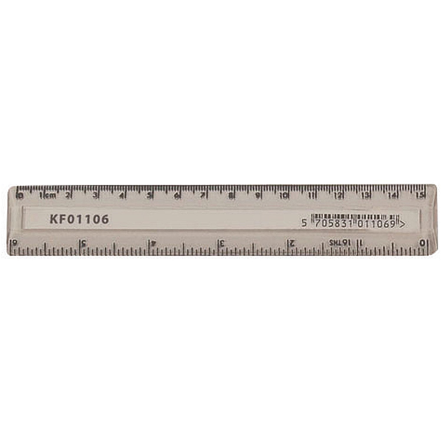 Q-Connect Acrylic Shatter Resistant Ruler 15cm Clear (Pack of 10) Easy2Order : KF01106Q