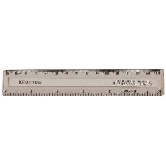 Q-Connect Acrylic Shatter Resistant Ruler 15cm Clear (Pack of 10) Easy2Order : KF01106Q