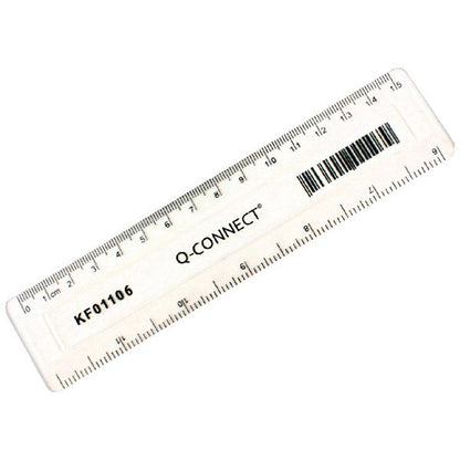 Q-Connect Metric and Imperial Ruler Clear 150mm