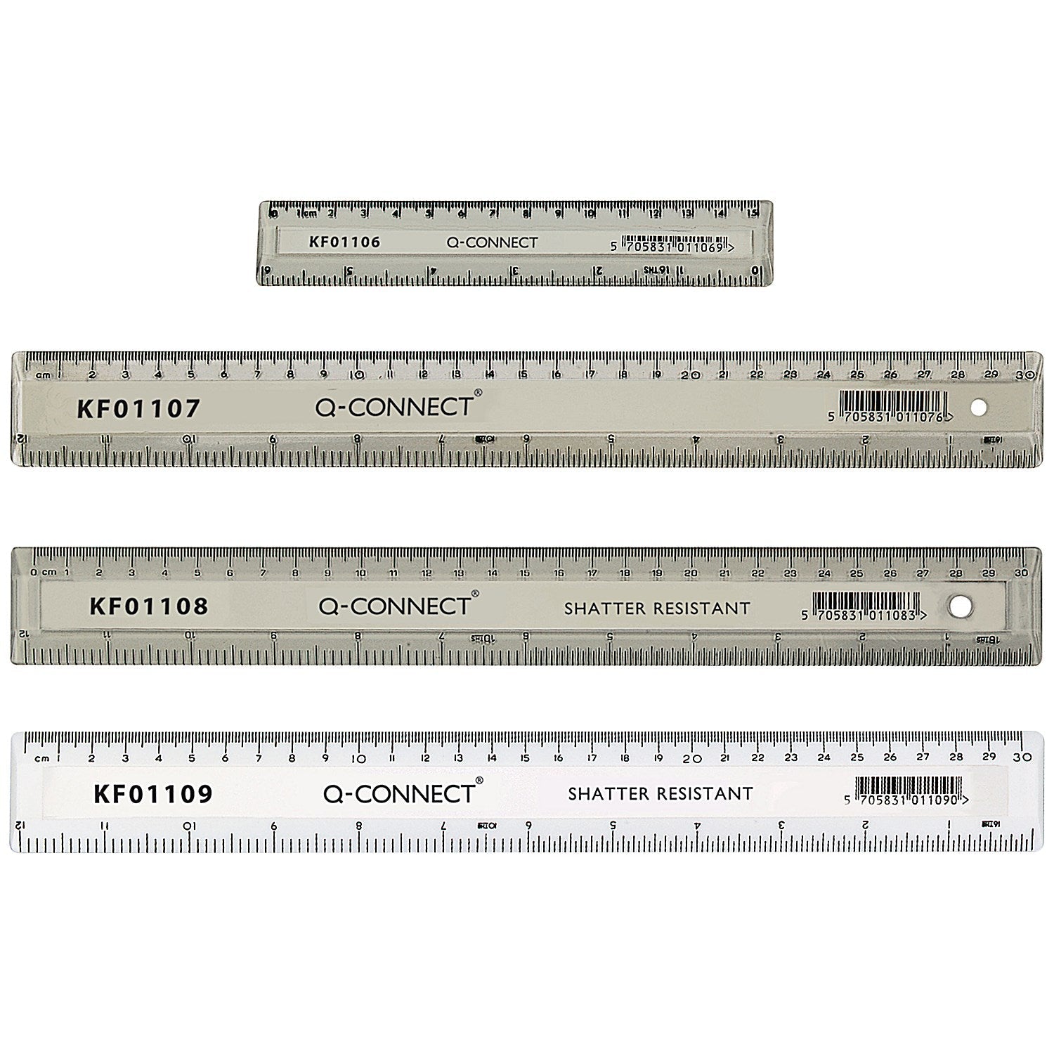 Q-Connect Metric and Imperial Ruler Clear 150mm Easy2Order : KF01106
