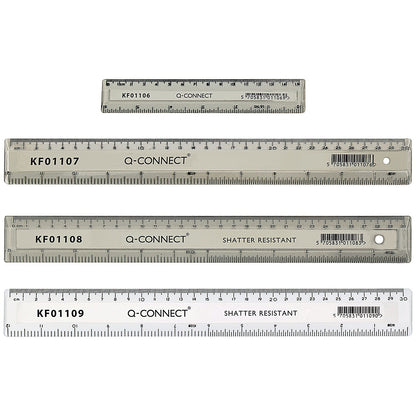 Q-Connect Metric and Imperial Ruler Clear 150mm Easy2Order : KF01106