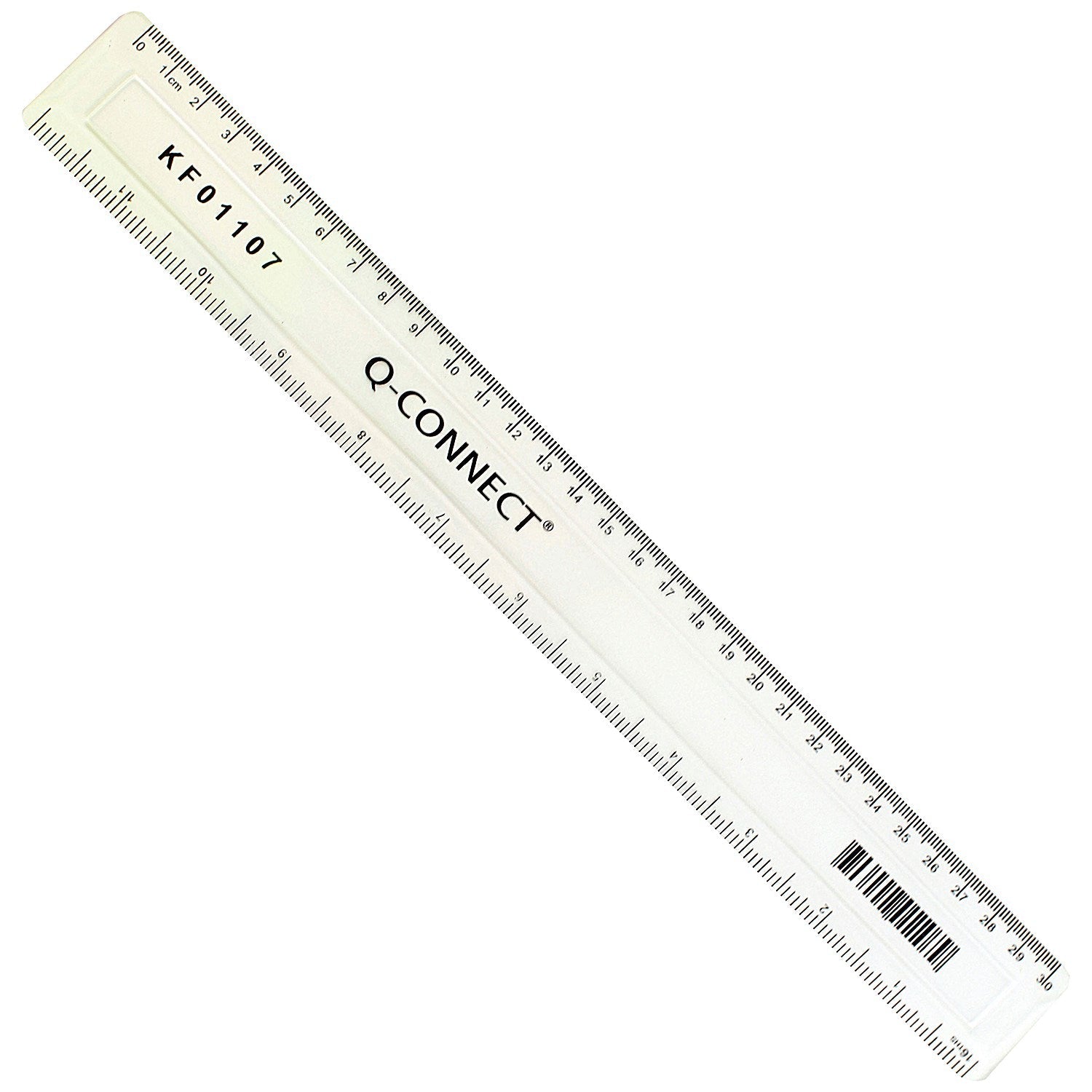 Q-Connect Acrylic Shatter Resistant Ruler 30cm Clear (Pack of 10) Easy2Order : KF01107Q