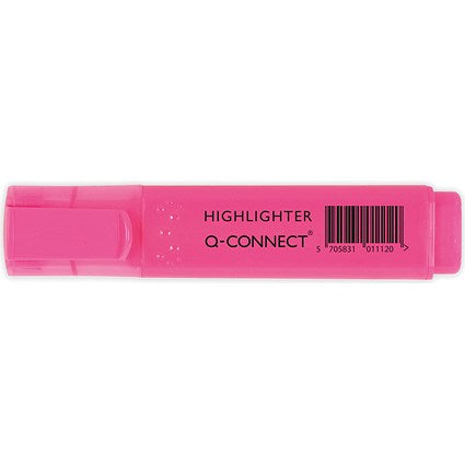 Q-Connect Pink Highlighter Pen (10 Pack)