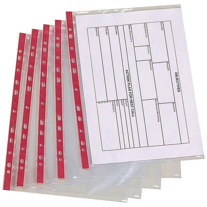 Q-Connect A4 Punched Pockets, 75 Micron, Side Opening, Pack of 25