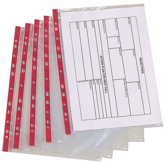 Q-Connect A4 Punched Pockets, 75 Micron, Side Opening, Pack of 25