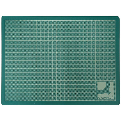 Q-Connect Cutting Mat, Non-Slip PVC, A3, Green