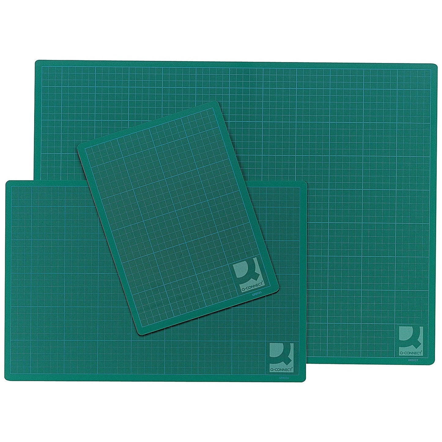 Q-Connect Cutting Mat, Non-Slip PVC, A3, Green