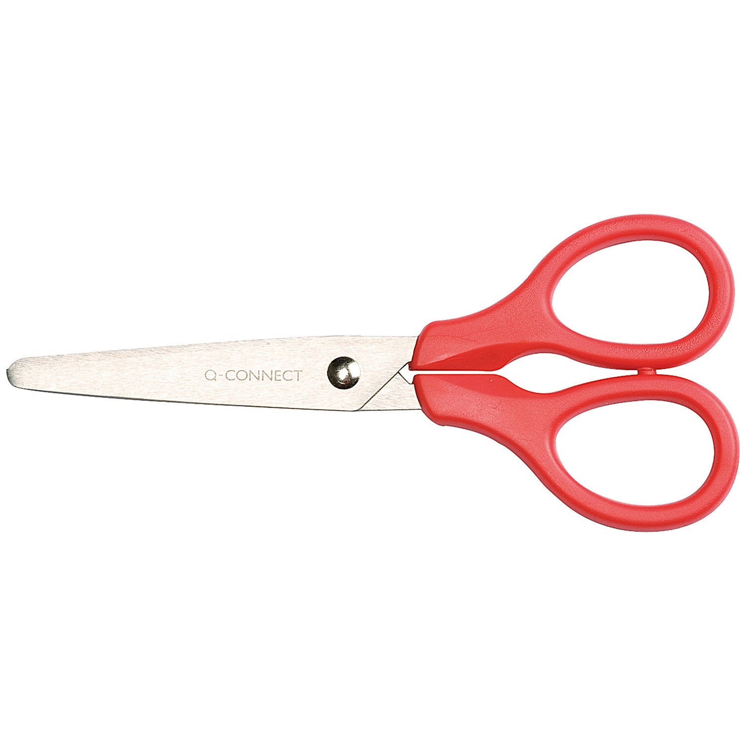 Q-Connect Ergonomic All Purpose Scissors, Stainless Steel, 130mm, Red or Blue