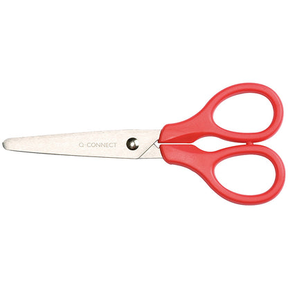 Q-Connect Ergonomic All Purpose Scissors, Stainless Steel, 130mm, Red or Blue