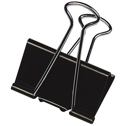 Q-Connect Foldback Clip 19mm Black (Pack of 10)