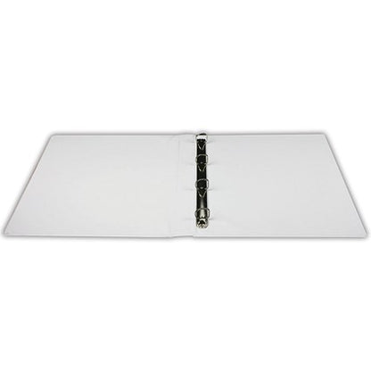 Q-Connect Presentation Ring Binder, A4, 4 D-Ring, 15mm Capacity, White, Pack of 6