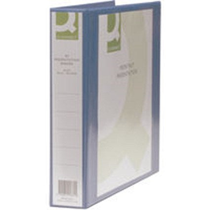 Q-Connect Presentation Ring Binder, A4, 4 D-Ring, 40mm Capacity, Blue