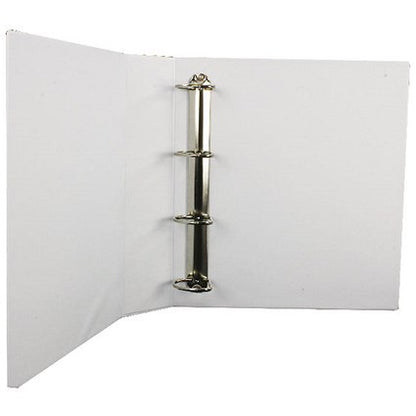 Q-Connect Presentation Ring Binder, A4, 4 D-Ring, 65mm Capacity, White, Pack of 6