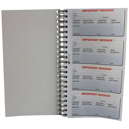 Q-Connect Wirebound Telephone Message Book, 400 Messages