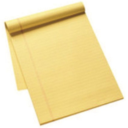 Q-Connect Executive Pad, A4, Ruled with Margin, 104 Pages, Yellow, Pack of 10