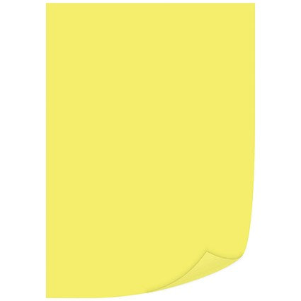 Q-Connect A4 Coloured Paper, Bright Yellow, 80gsm, Ream (500 Sheets)