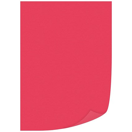 Q-Connect A4 Coloured Paper, Bright Red, 80gsm, Ream (500 Sheets)