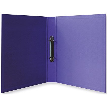 Q-Connect A4 Ring Binder, 2 O-Ring, 25mm Capacity, Purple, Pack of 10